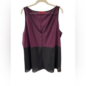 Narciso Rodriguez Plum and Black Tank Top
